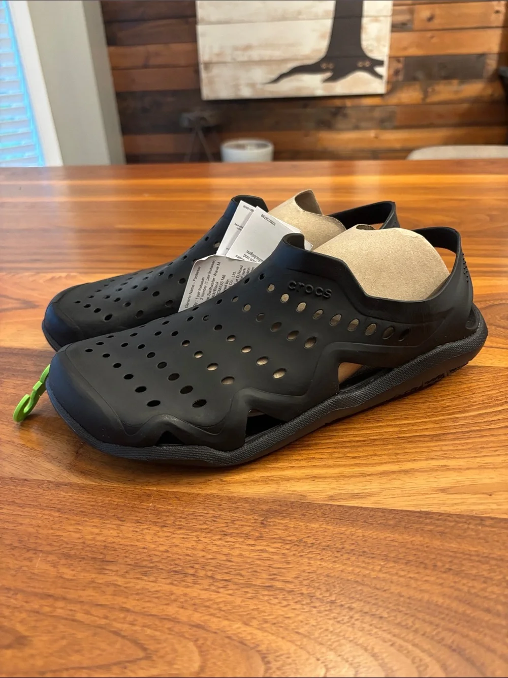 NWT New Crocs Black Swiftwater Wave Water Sandals Men Size 8